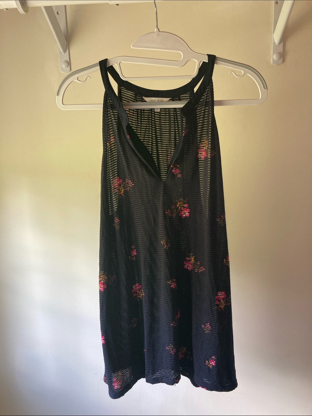 Lucky Brand Navy Tank Top